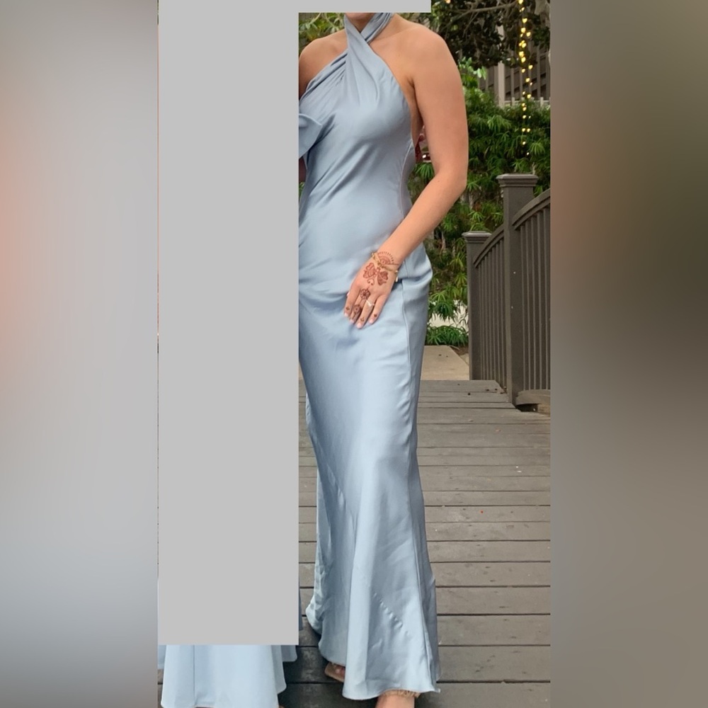Show Me Your Mumu - Jasmine Halter Maxi Dress (S) - Steel Blue - Picture 2 of 6